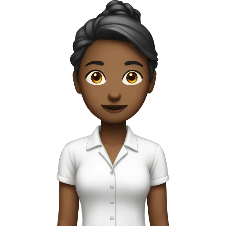girl in white shirt emoji