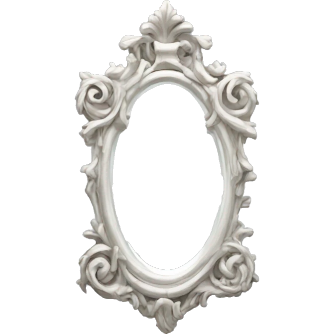 white mirror roccoco  emoji