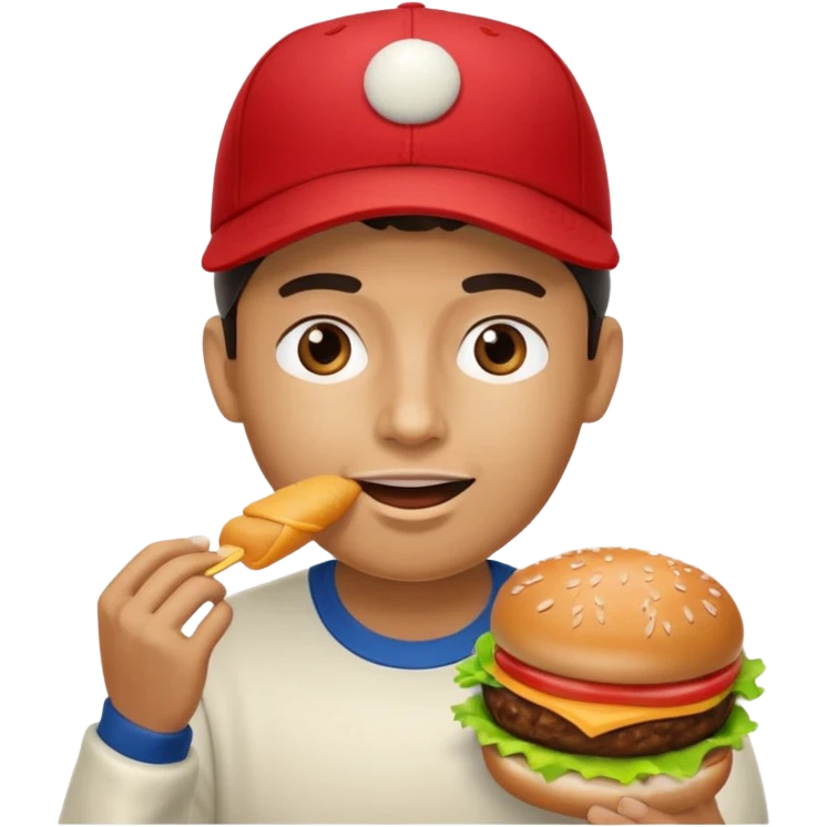 comiendo hamburguesa emoji