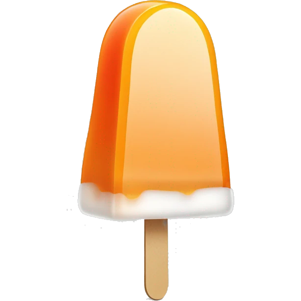 orange popsicle with white layer at bottom emoji