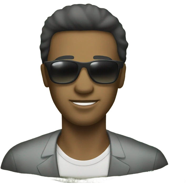 Man wearing money sunglass emoji