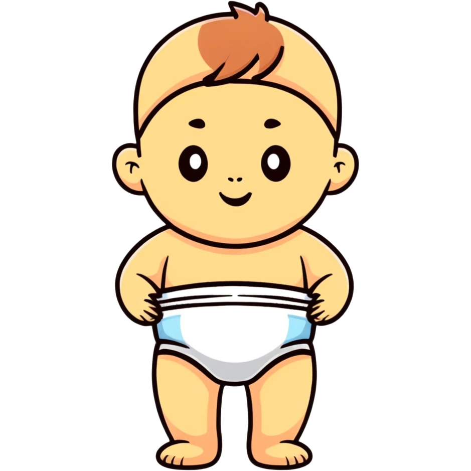 small kid in diaper emoji
