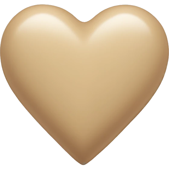 beige love heart  emoji