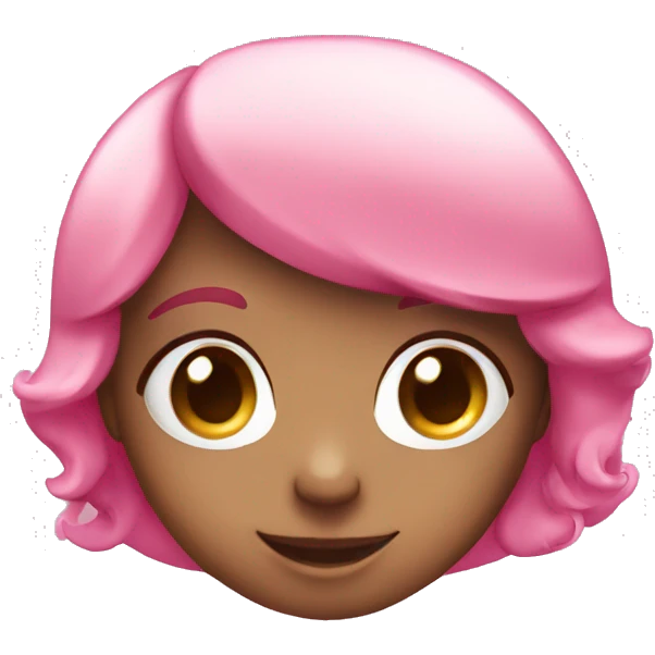Pink smiling cute heart girl emoji
