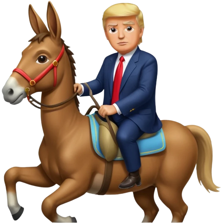 ترامپ سوار بر خر  emoji