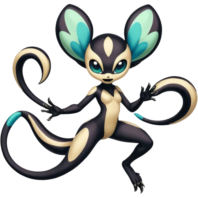 Colorful Exotic Meloetta-Venom-Stitch-Fakémon-creature-hybrid (full body) emoji