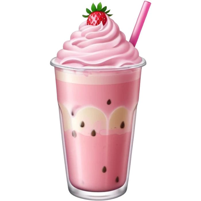 iced strawberry cream latte from blank street emoji