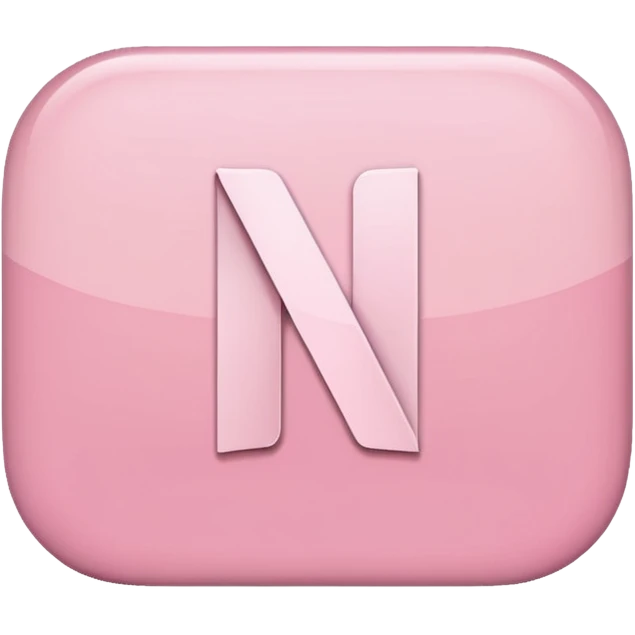 Netflix aesthetic "N" logo in pastel pink emoji