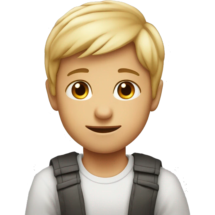 Emoji de niño enamorado ojos de corazón  emoji
