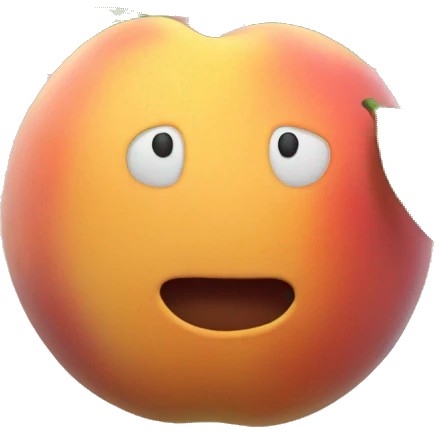3D peach  emoji