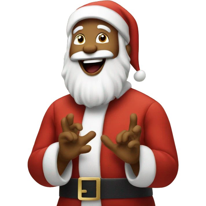 Singing Santa emoji