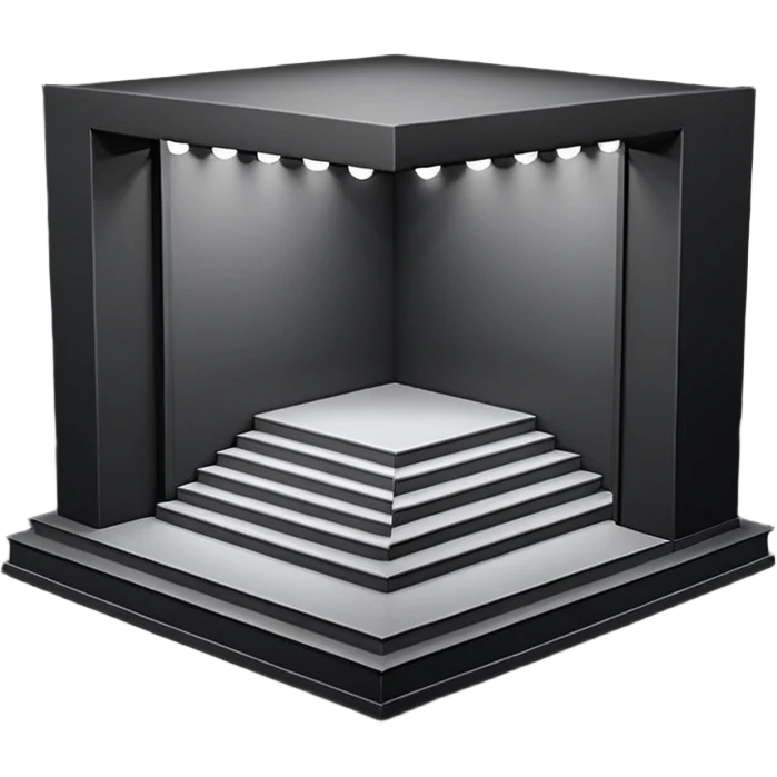 black box theatre maquette stage emoji