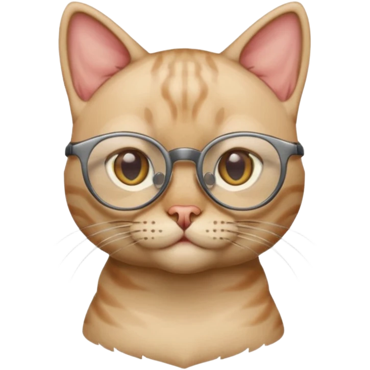 sfenks cat with glasses emoji