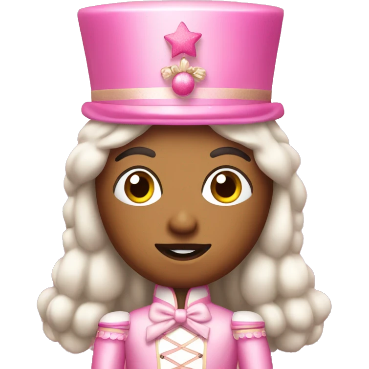Pink nutcracker with sugar pop emoji