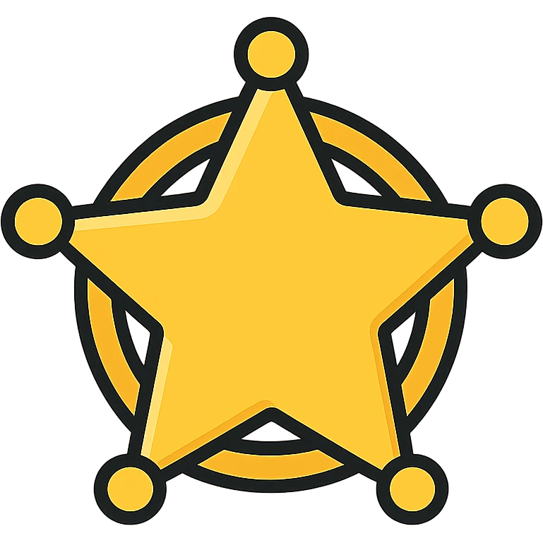 gold star badge emoji