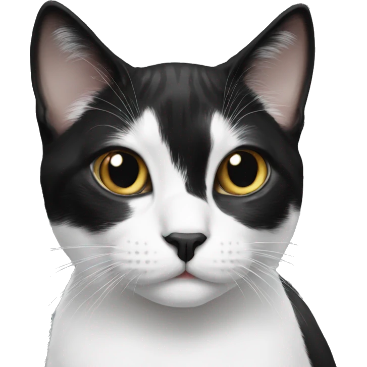 black and white cat emoji