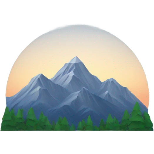 mountains with trees emoji