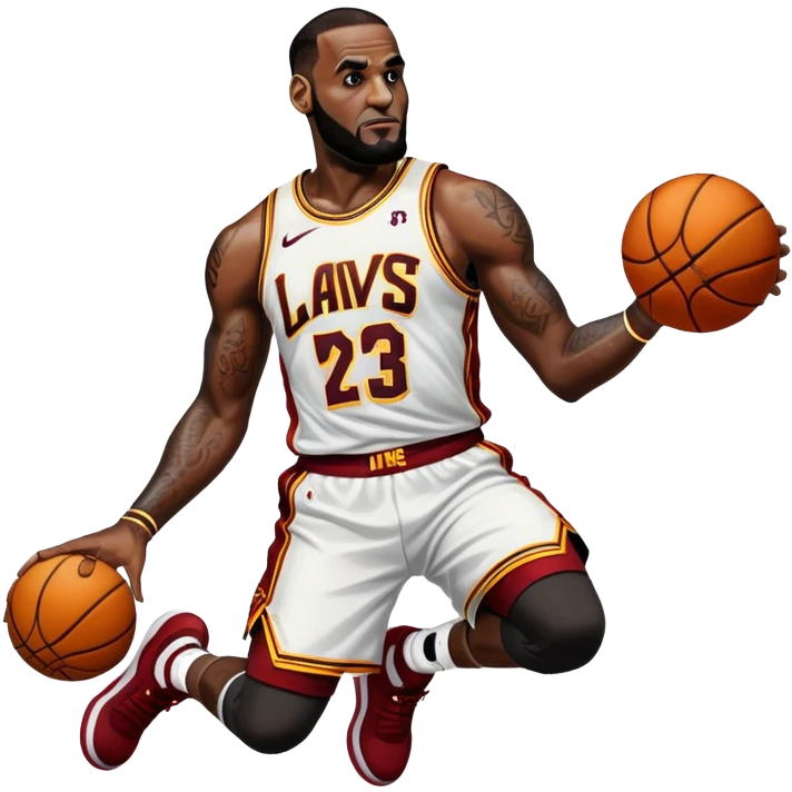 LeBron James dunking emoji
