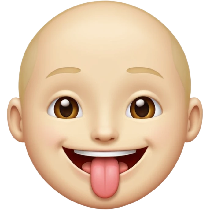 무표정으로 메롱 emoji