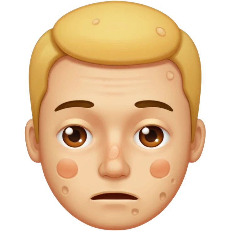 man with lots of acne face emoji