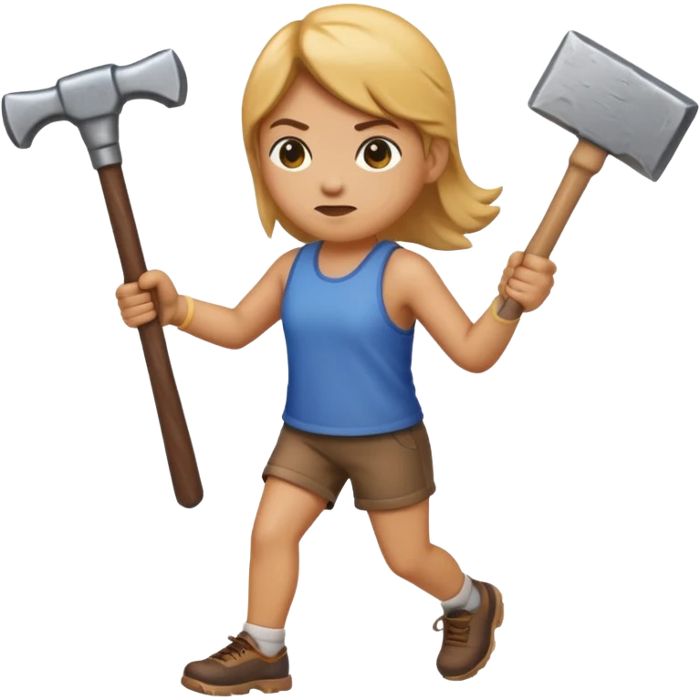 An emoji representing the "ironman challenge event" long-distance marathon for an mmorpg player who crafts everything themselves the hard way, and does not buy or sell items in-game. See https://ironman.com for ideas. emoji