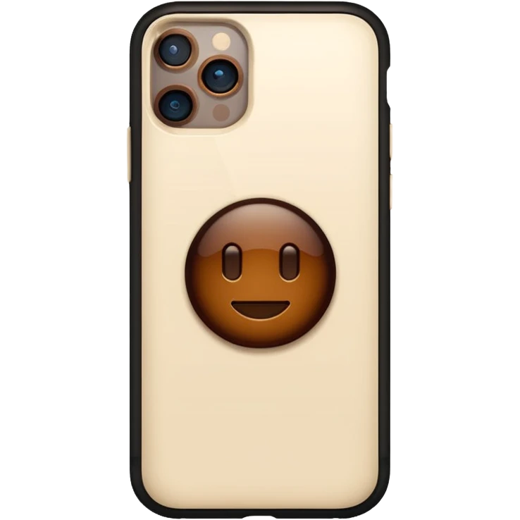 Iphone 16 Pro Color Cream and dark brown emoji