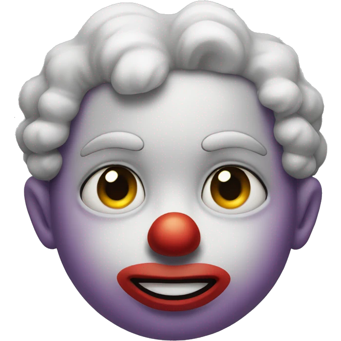 Cute clown frowning  emoji