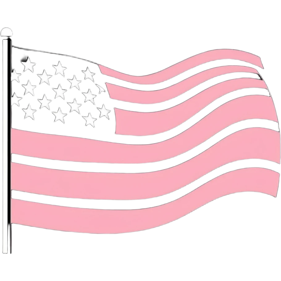 pink American flag emoji