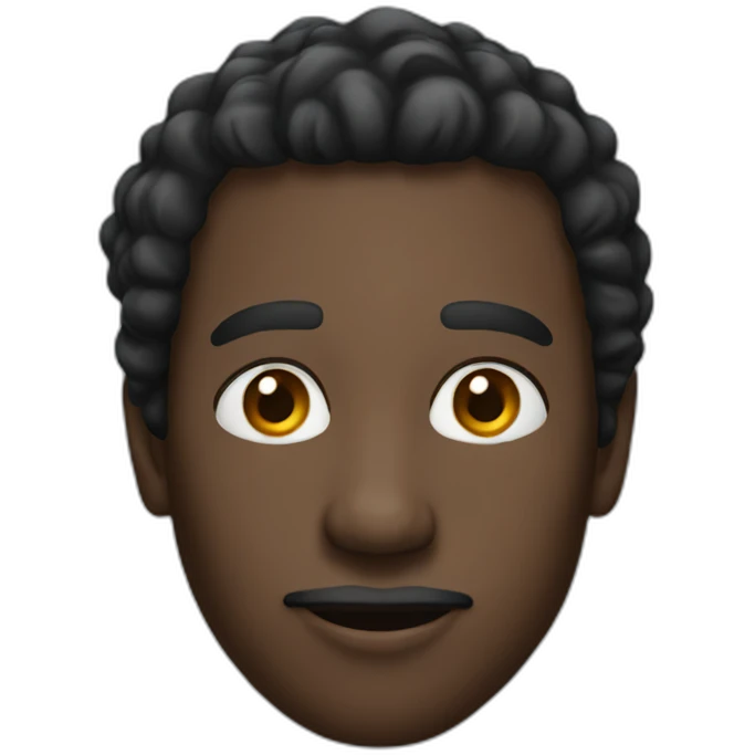 Black man with a long nose emoji