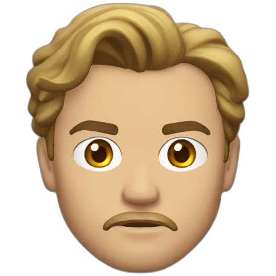 Leonardo Di Caprio serious emoji
