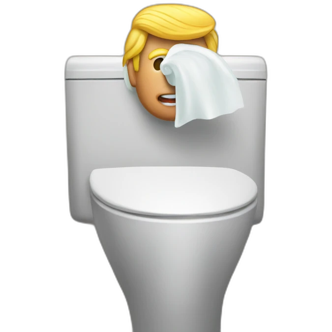 Donald Trump goes to the washroom emoji