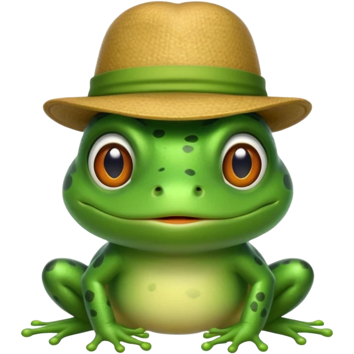Frog with hat  emoji