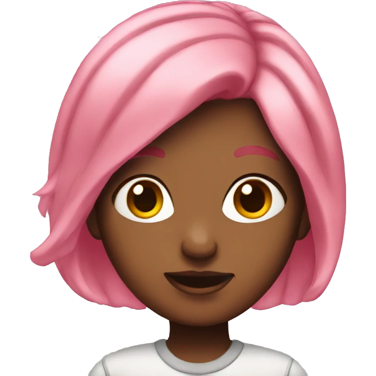 Girl with pink hair emoji
