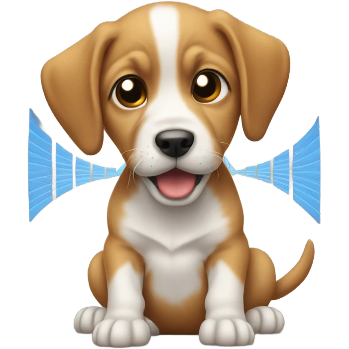 Beatboxing puppy emoji