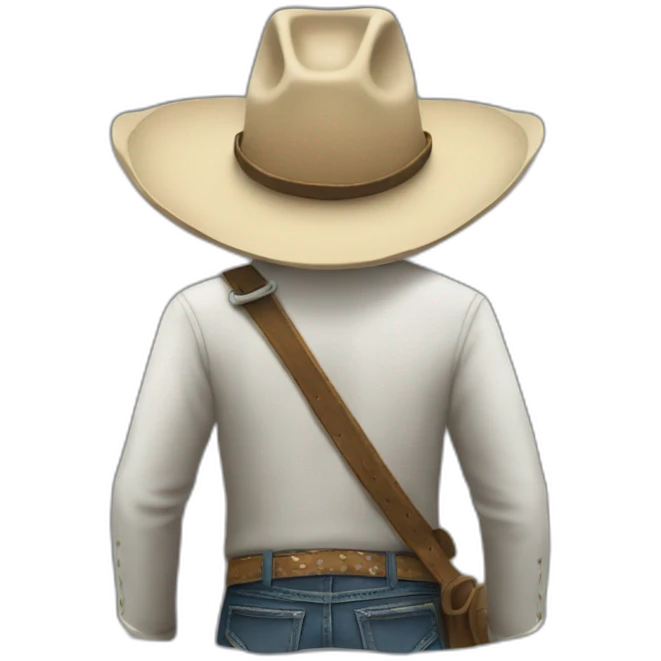 white cowboy from behind emoji