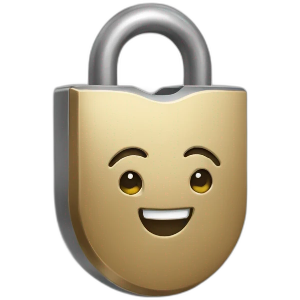 Laughing padlock emoji