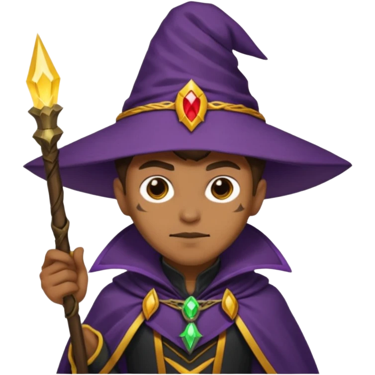 Warlock costume with light brown skin emoji