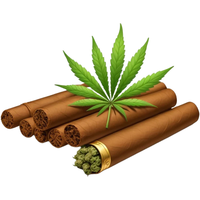 Weed piled up with backwoods emoji