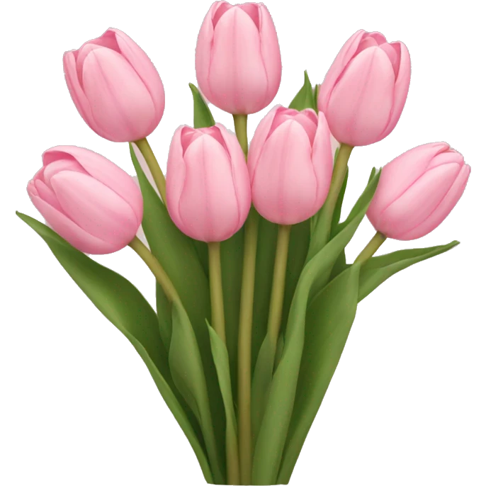 light pink tulip bouquet  emoji