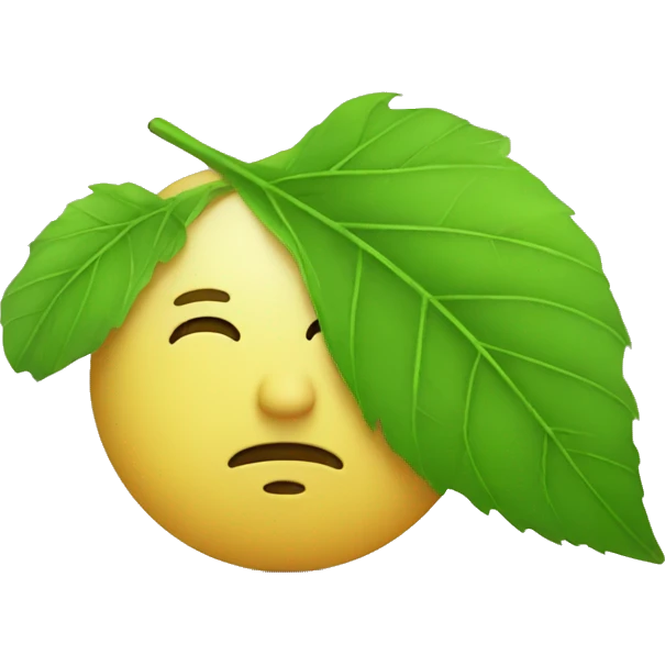 pensive leaf emoji