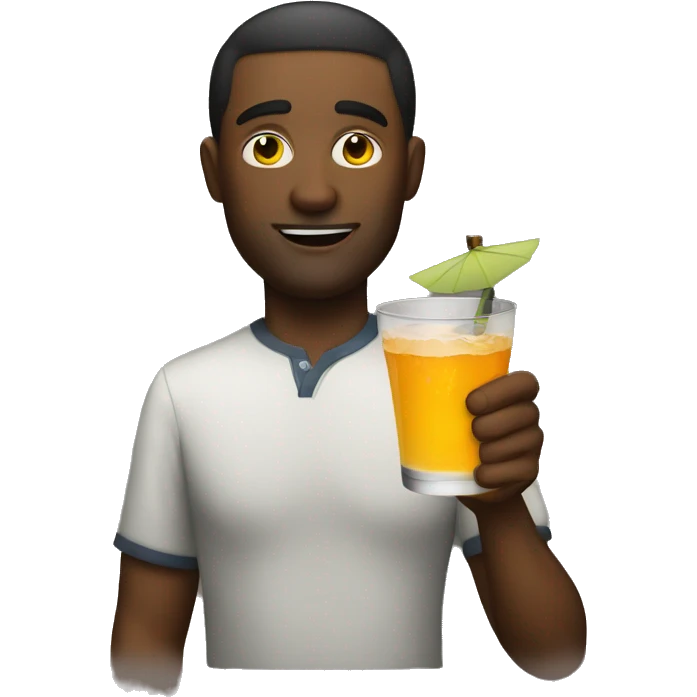 Man with a drink emoji