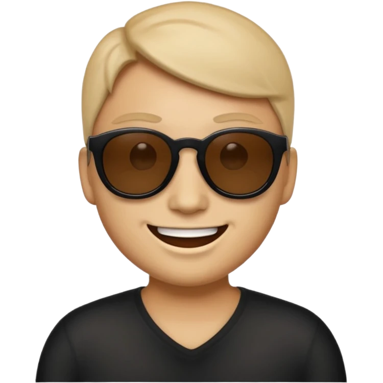 emoji smile dark sunglasses emoji