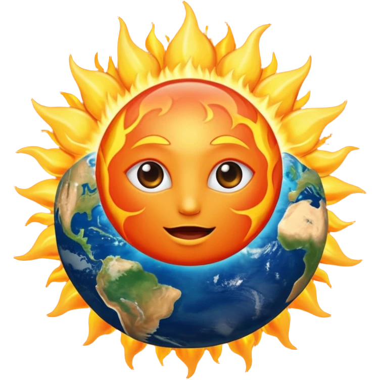 Sun eating the earth  emoji