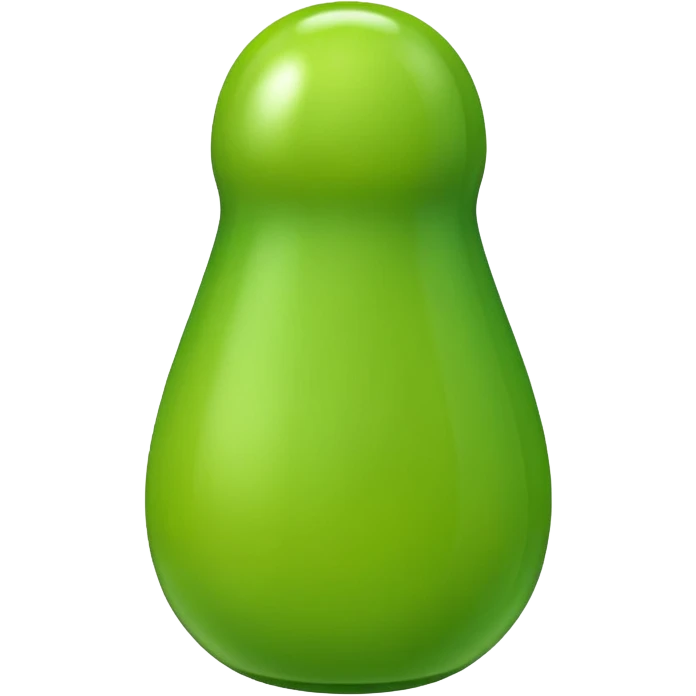 A green skittle emoji