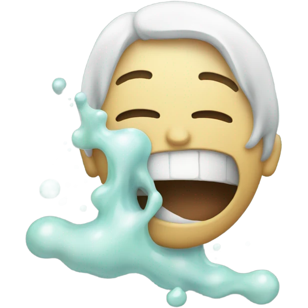 smiling while throwing up emoji