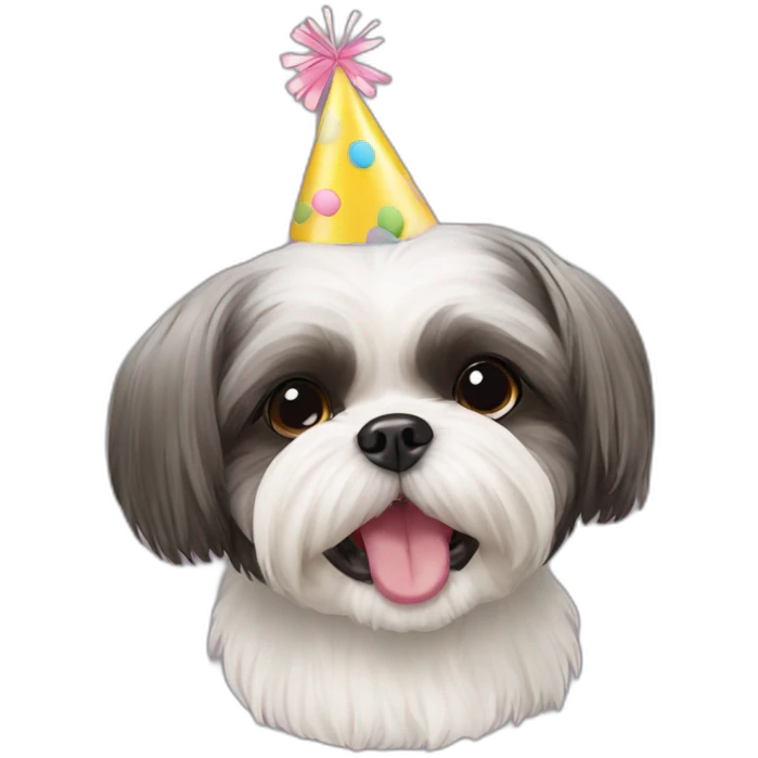 birthday party shih tzu emoji