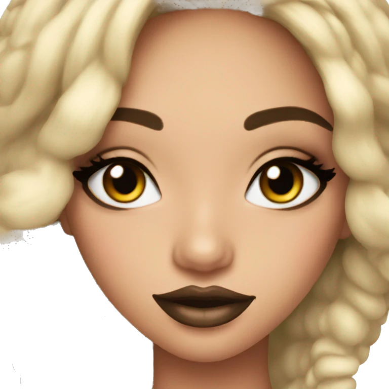 Coquette girl makeup emoji