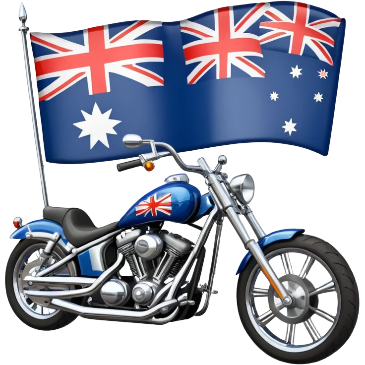 chopper motorcycle australian flag emoji