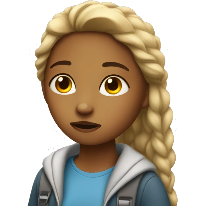 Tired girl from school emoji
