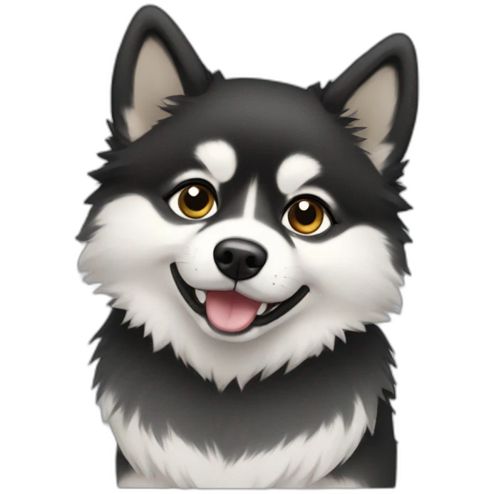 pomsky-black emoji